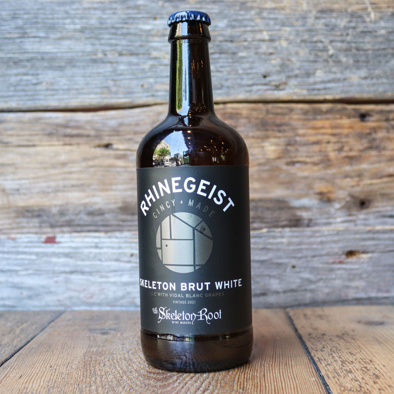 Rhinegeist Skeleton Brut White Ale w/ Vidal Blanc Grapes 500ml.