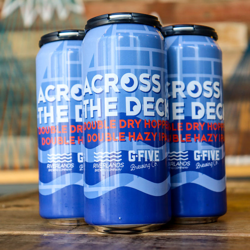 Riverlands G Five Across The Deck DDH Hazy DIPA 16 FL. OZ. 4PK Cans