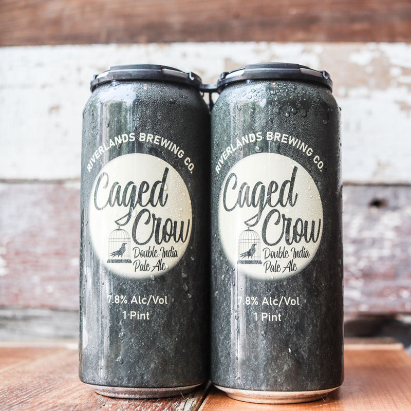 Riverlands DDH Caged Crow DIPA 16 FL. OZ. 4PK Cans