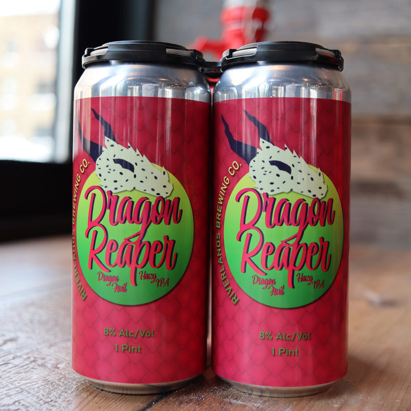 Riverlands Dragon Reaper Hazy IPA w/Dragonfruit 16 FL. OZ. 4PK Cans