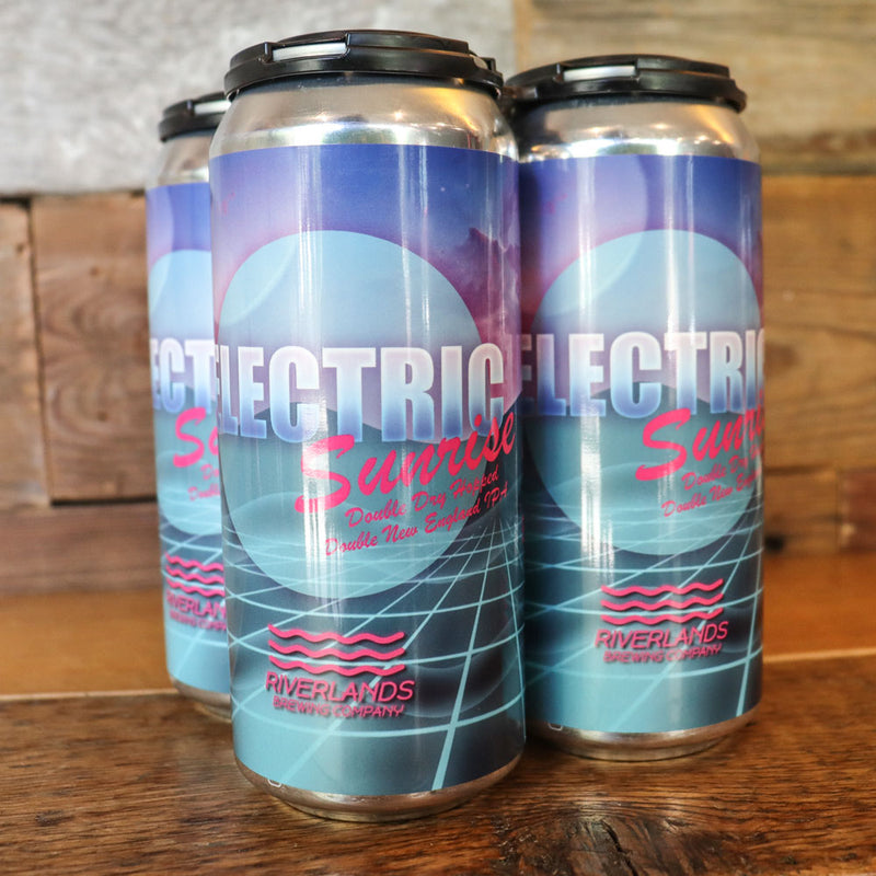 Riverlands Electric Sunrise DDH Double NEIPA 16 FL. OZ. 4PK Cans