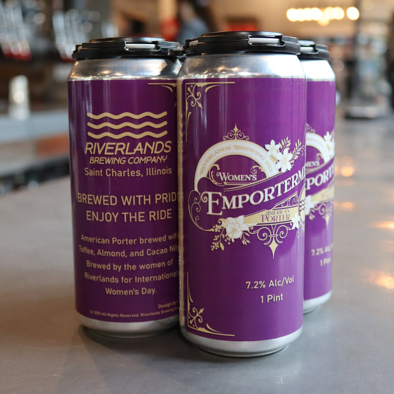 Riverlands Women's Emporterment Porter w/Toffee, Almond, & Cacao Nibs 16 FL. OZ. 4PK Cans