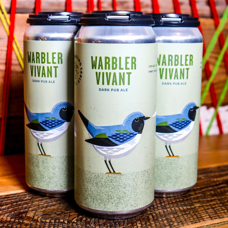 Roaring Table Warbler Vivant Dark Pub Ale 16 FL. OZ. 4PK Cans