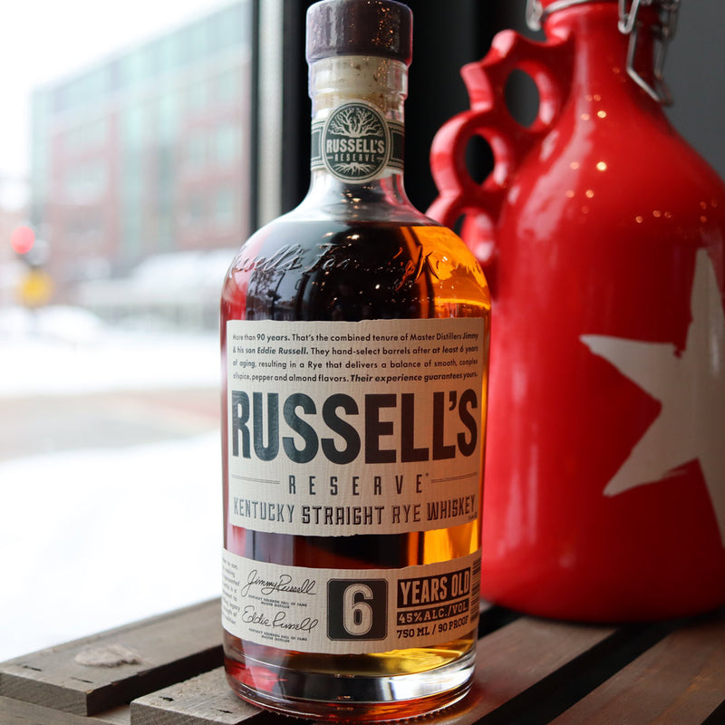 Russell's Reserve Straight Rye Whiskey 6 YR. 750ml.