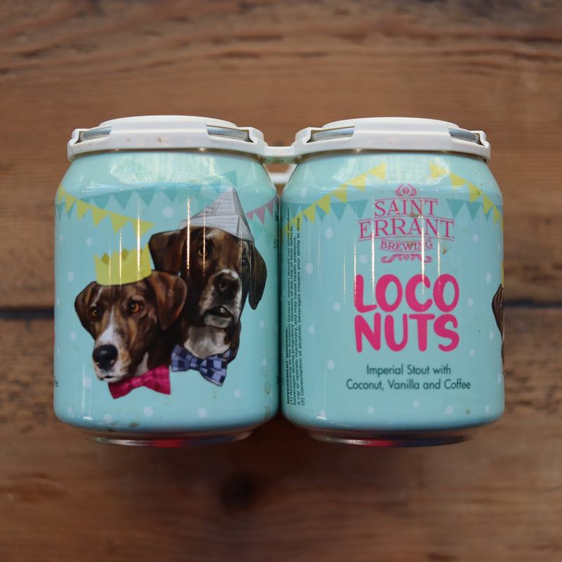 Saint Errant Loco Nuts Imperial Stout w/Coconut, Vanilla, & Coffee 8 FL. OZ. 4PK Cans