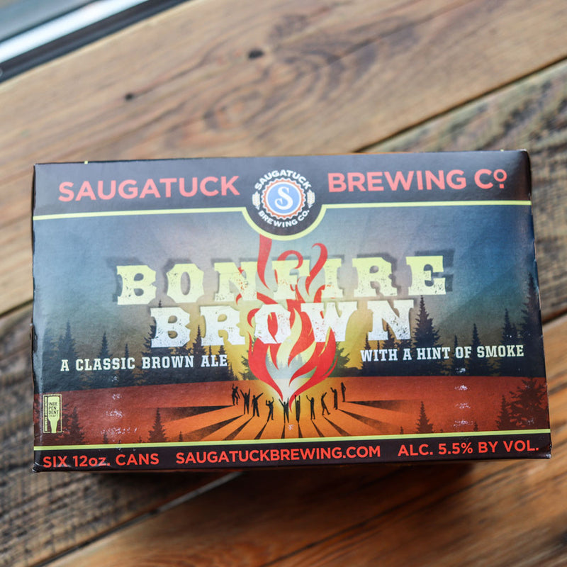 Saugatuck Bonfire Brown Brown Ale 12 FL. OZ. 6PK Cans