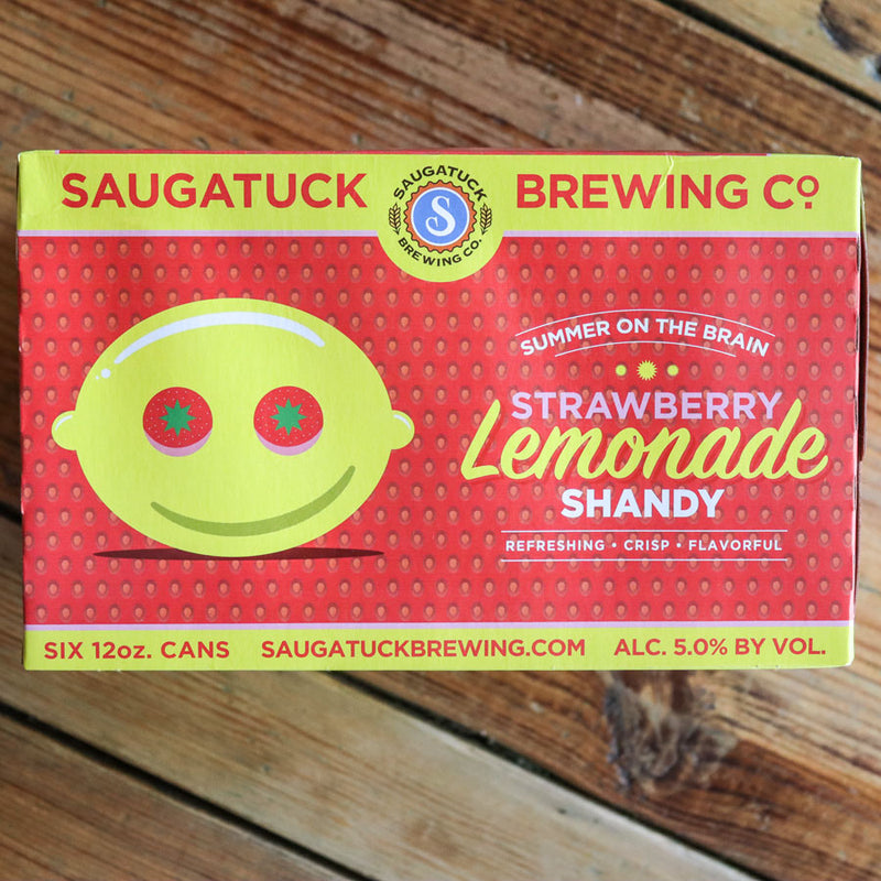 Saugatuck Strawberry Lemonade Shandy 12 FL. OZ. 6PK Cans