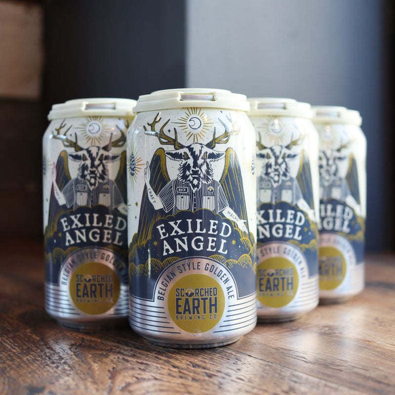 Scorched Earth Exiled Angel Belgian Style Golden Ale 12 FL. OZ. 6PK Cans