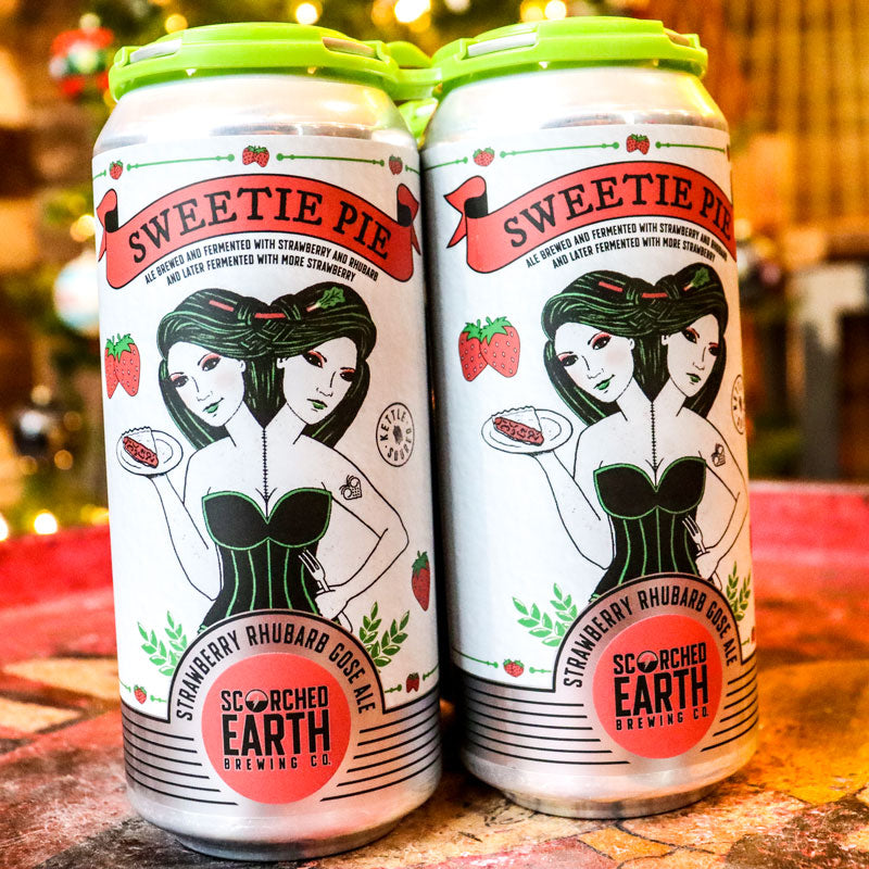 Scorched Earth Sweetie Pie Strawberry Rhubarb Gose Ale 16 FL. OZ. 4PK Cans