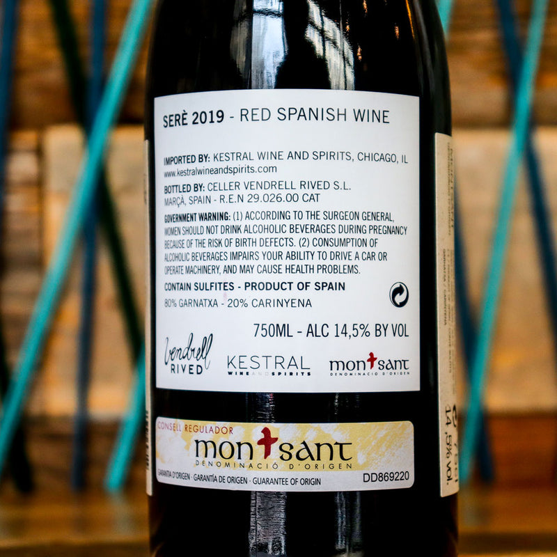 Vendrell Rived Sere Red Wine Monstant Spain 750ml