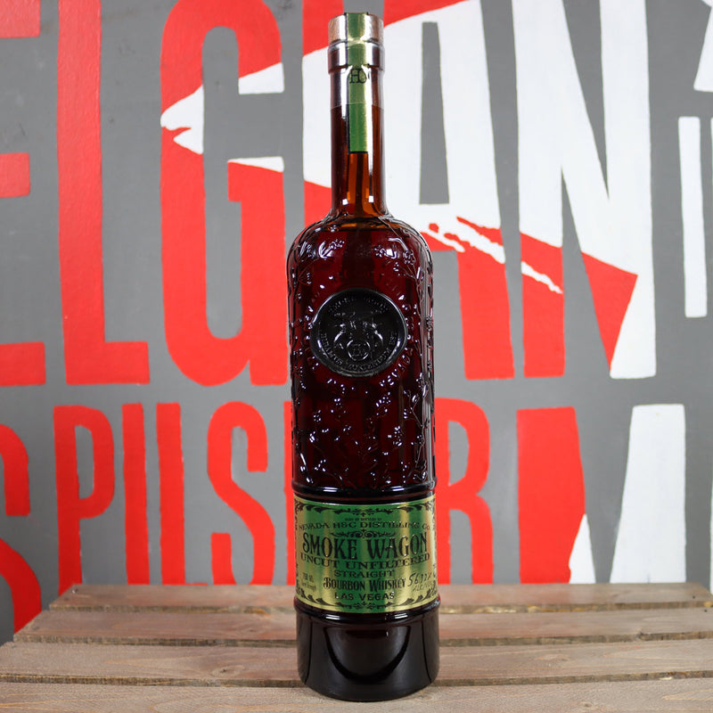 Smoke Wagon Uncut Unfiltered Bourbon Whiskey 750ml.