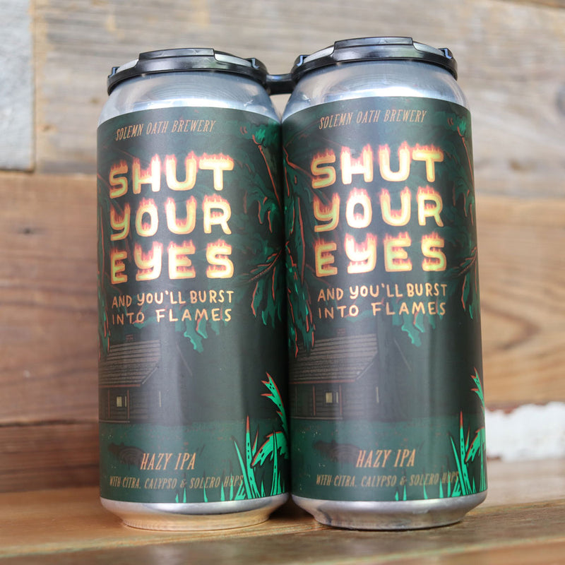 Solemn Oath Shut Your Eyes Hazy IPA 16 FL. OZ. 4PK Cans