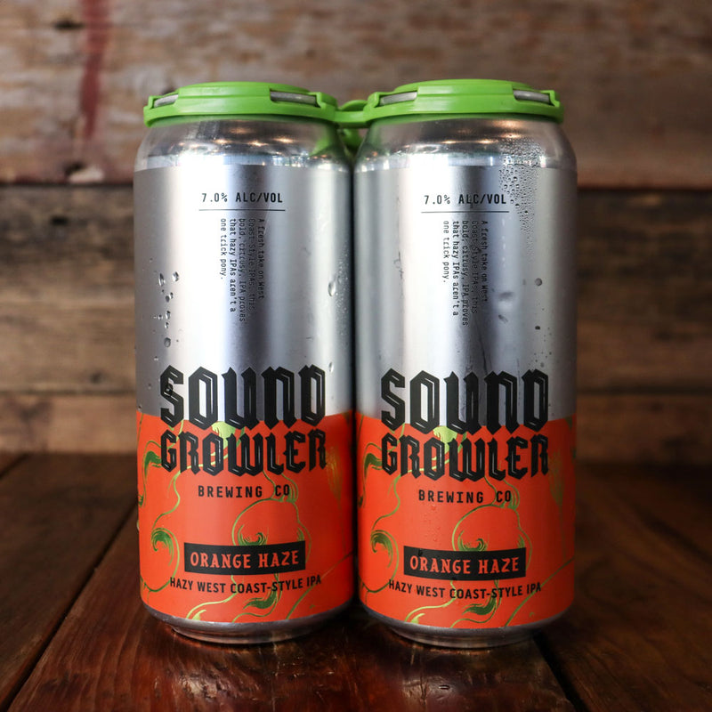 Soundgrowler Orange Haze Hazy West Coast IPA 16 FL. OZ. 4PK Cans