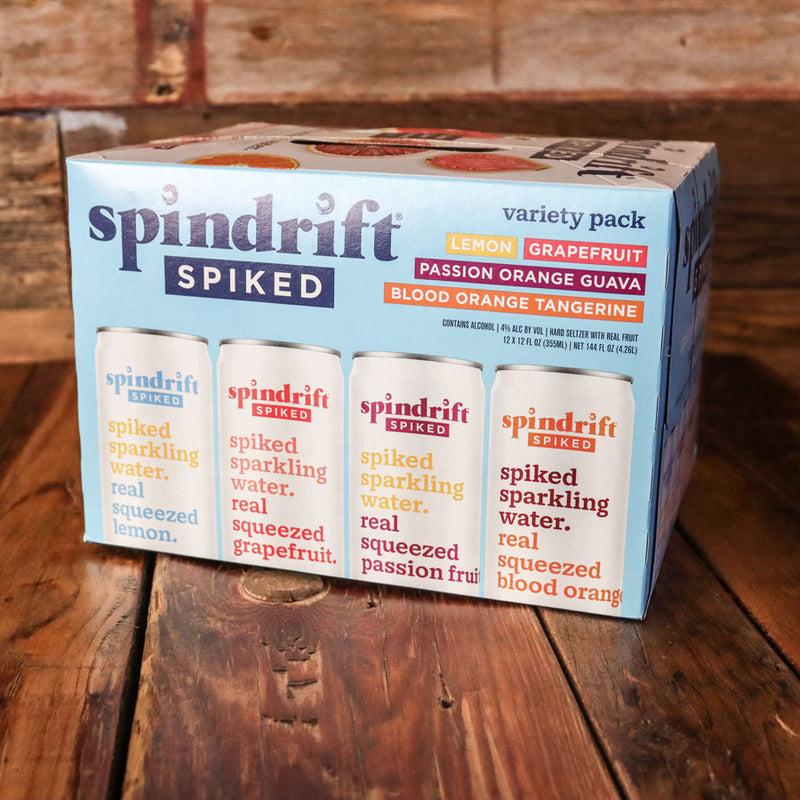 Spindrift Spiked Real Squeezed Sparkling Water Variety Pack 12 FL. OZ. 12PK Cans