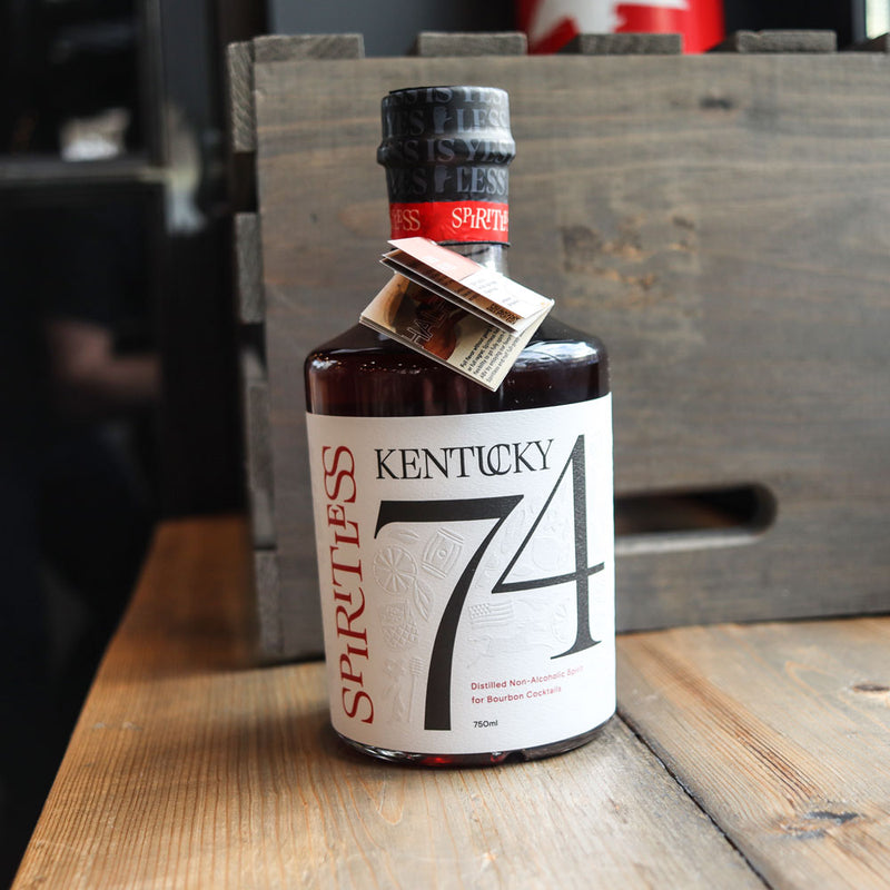 Spiritless Kentucky 74 Non Alcoholic Spirit for Bourbon Cocktails 750ml.
