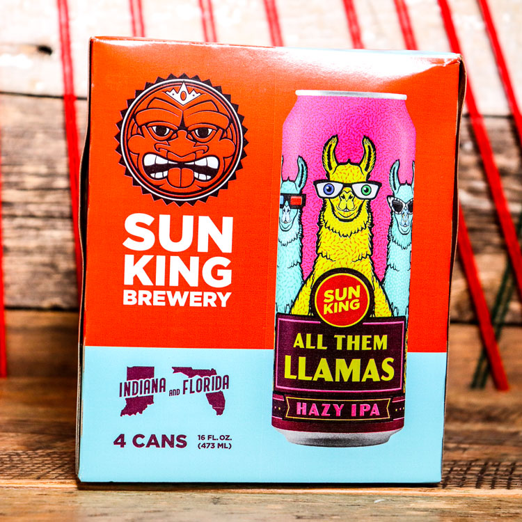 Sun King All Them Llamas Hazy IPA 16 FL. OZ. 4PK Cans