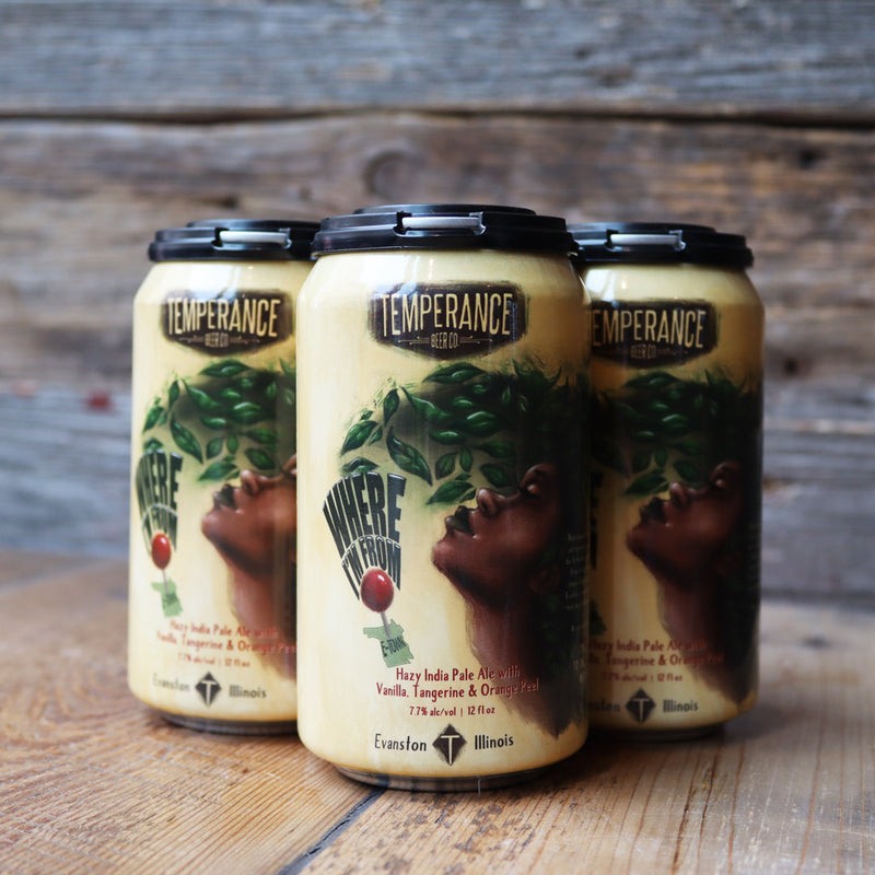 Temperance Where I'm From Hazy IPA w/Vanilla, Tangerine, & Orange Peel 12 FL. OZ. 4PK Cans