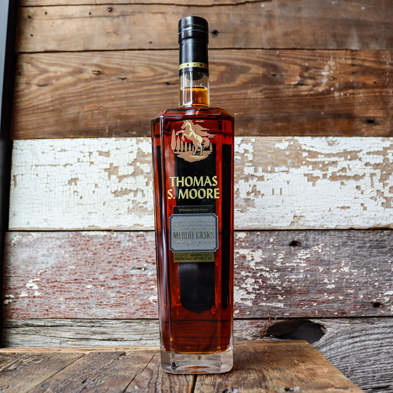 Thomas S. Moore Straight Bourbon Whiskey Merlot Cask Finished 750ml.
