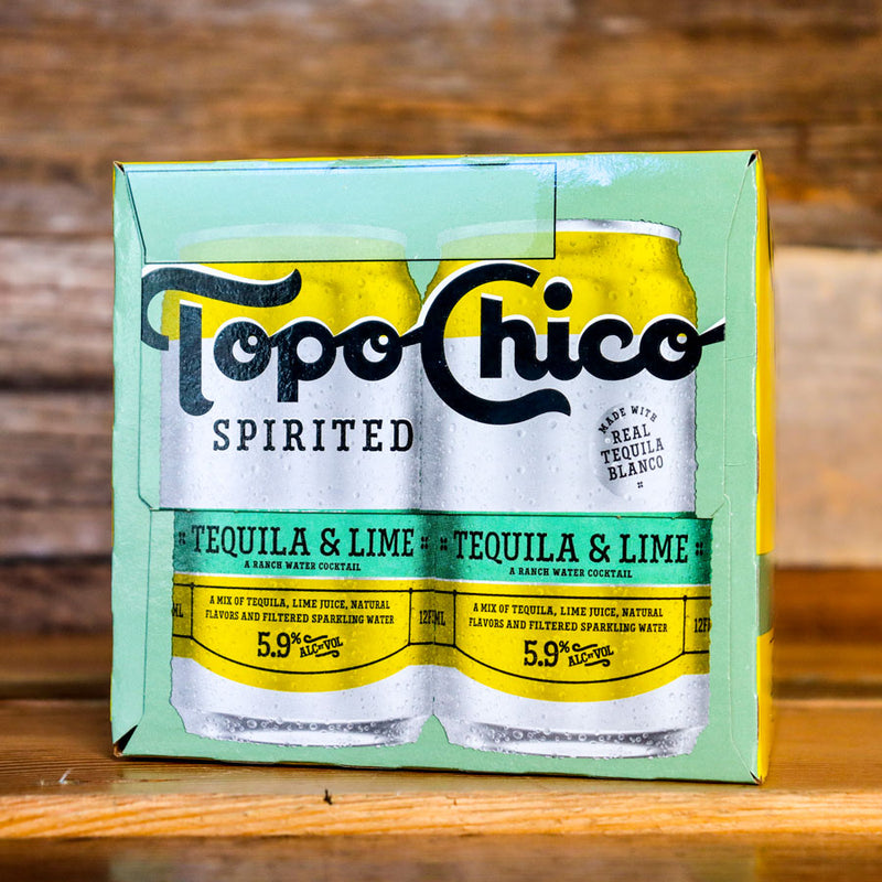 Topo Chico Spirited Tequila & Lime Ranch Water RTD Cocktail 12 FL. OZ. 4PK Cans