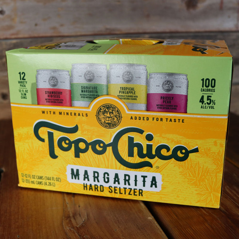 Topo Chico Margarita Variety Pack Hard Seltzer, 12 Pack, 12 fl oz Cans,  4.5% ABV