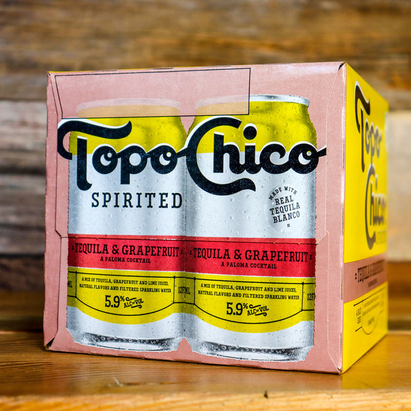 Topo Chico Spirited Tequila & Grapefruit Ranch Water Cocktail 12 FL. OZ. 4PK Cans