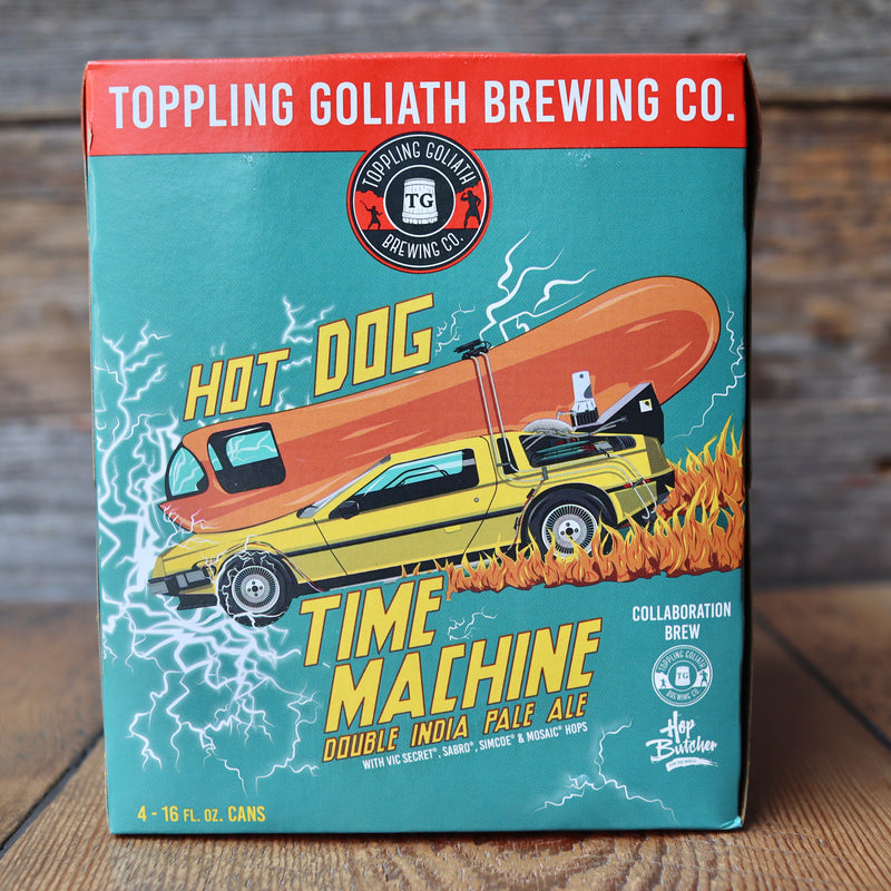 Toppling Goliath/ Hop Butcher Hot Dog Time Machine DIPA 16 FL. OZ. 4PK Cans