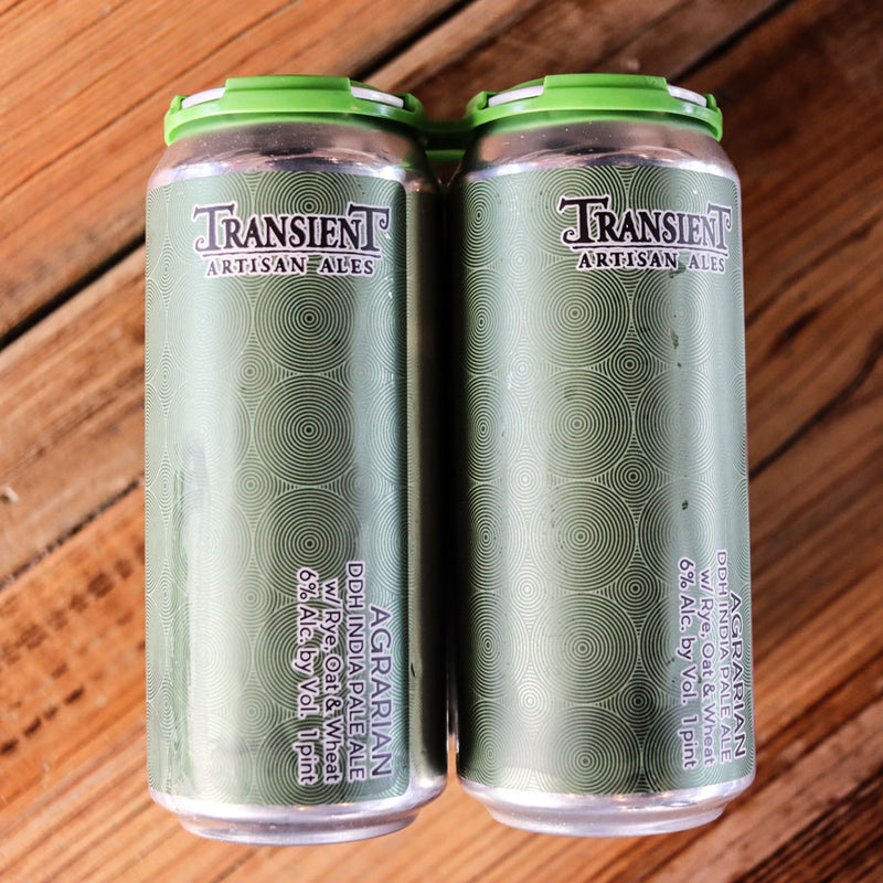 Transient Agrarian DDH IPA 16 FL. OZ. 4PK Cans