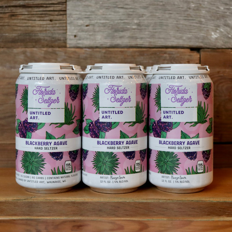 Untitled Art Florida Seltzer Blackberry Agave Hard Seltzer 12 FL. OZ. 6PK Cans