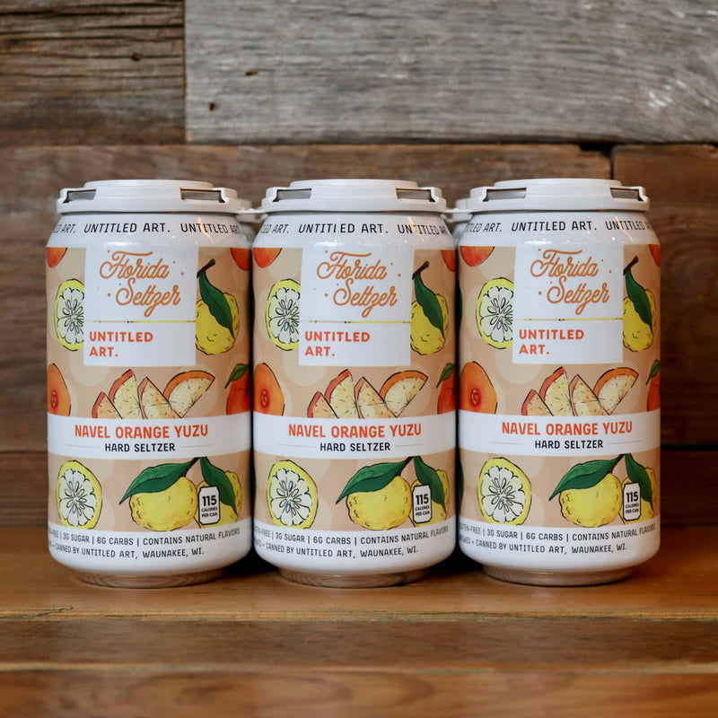 Untitled Art Florida Seltzer Navel Orange Yuzu Hard Seltzer 12 FL. OZ. 6PK Cans