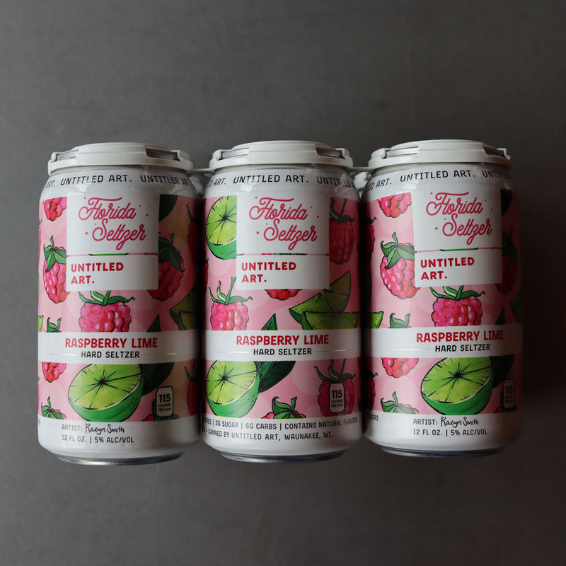 Untitled Art Florida Seltzer Raspberry Lime Hard Seltzer 12 FL. OZ. 6PK Cans