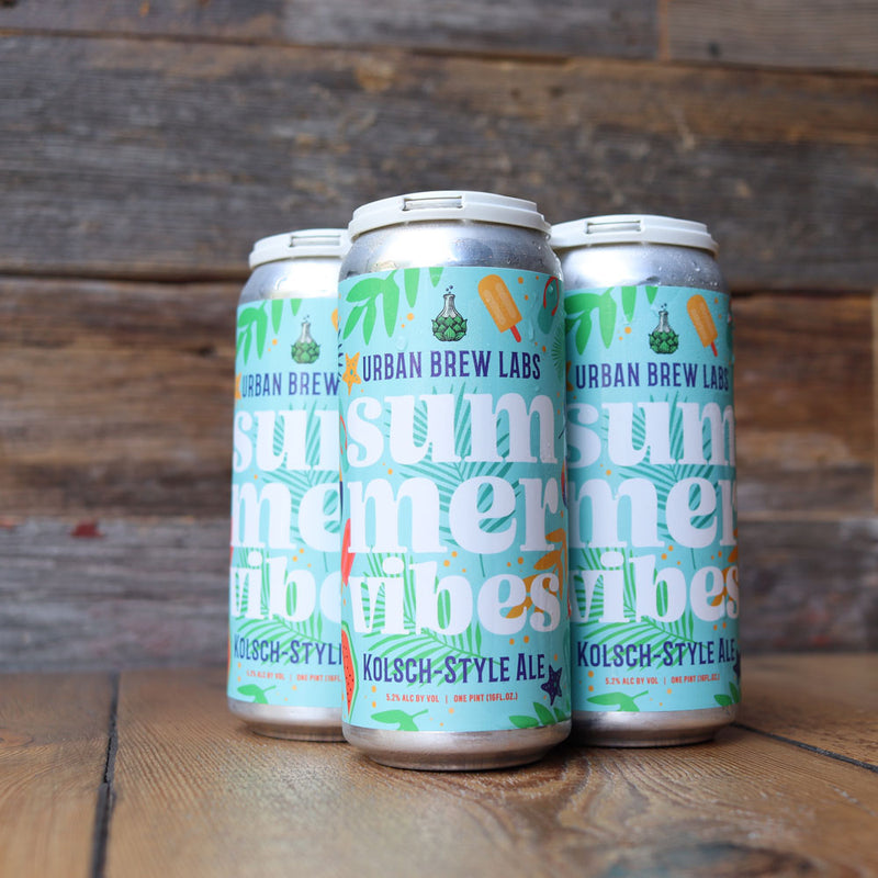 Urban Brew Labs Summer Vibes Kolsch Style Ale 16 FL. OZ. 4PK Cans