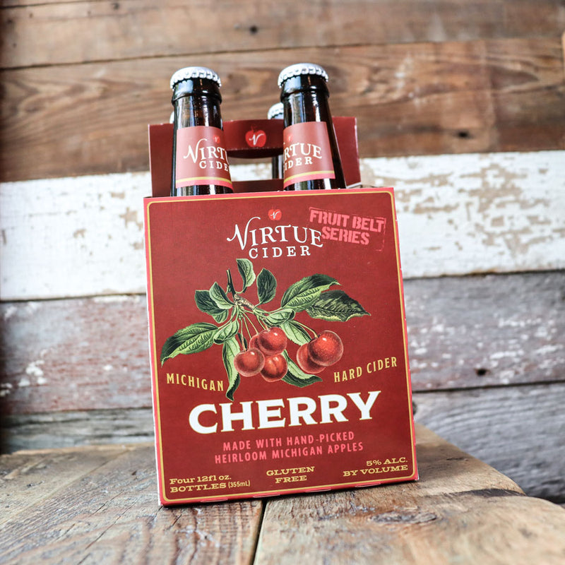 Virtue Michigan Cherry Hard Cider 12 FL. OZ. 4PK