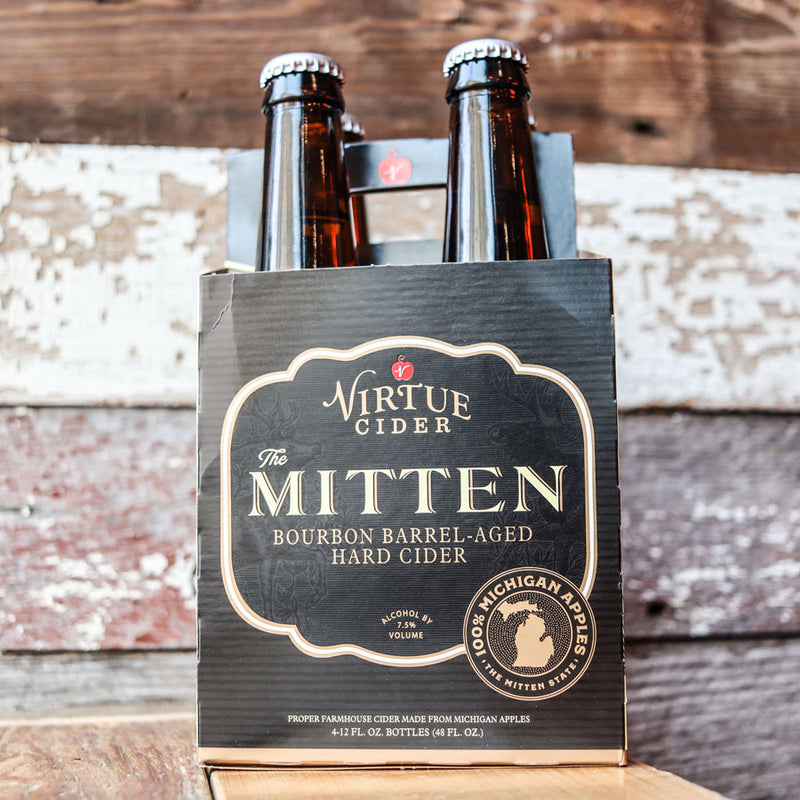 Virtue The Mitter Bourbon Barrel Aged Hard Cider 12 FL. OZ. 4PK