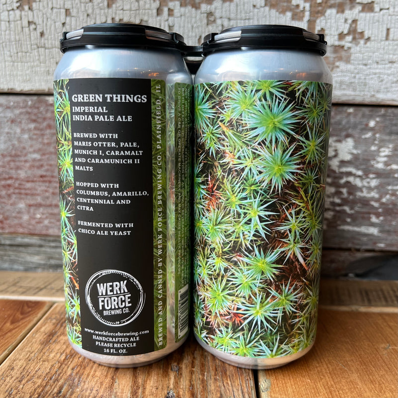 Werk Force Green Things Imperial IPA 16 FL. OZ. 4PK Cans