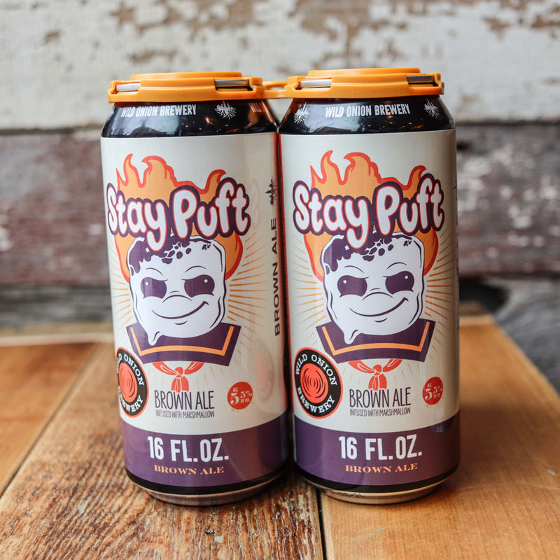 Wild Onion Stay Puft Brown Ale w/Marshmallow 16 FL. OZ. 4PK Cans