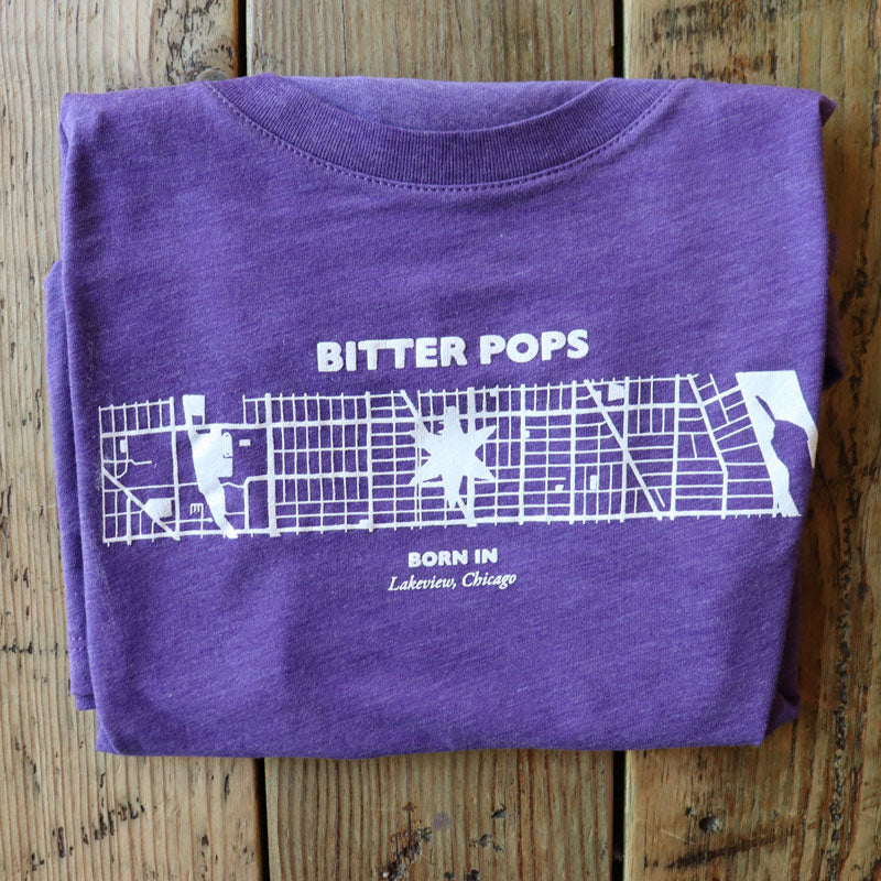 Women's Cut Map T-Shirt Purple