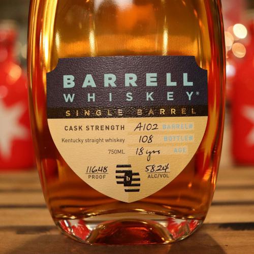 Barrell Whiskey Single Barrel 18 Yr Cask Strength 750ml.