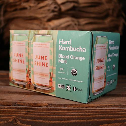 June Shine Kombucha Blood Orange Mint 12 FL. OZ. 6PK Cans