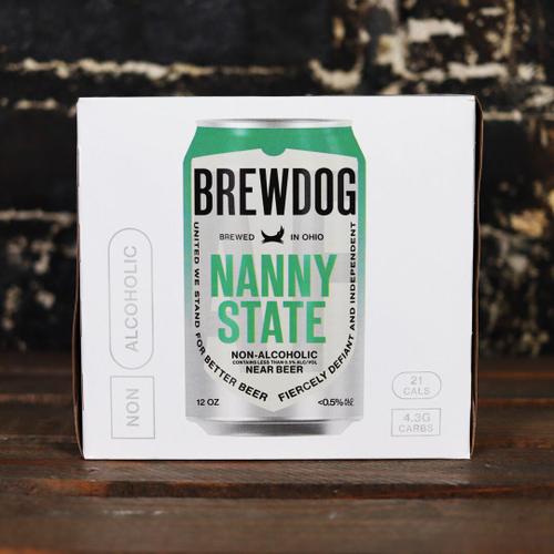 Brew Dog Nanny State 0.5% ABV Hoppy Ale 12 FL. OZ. 4PK Cans