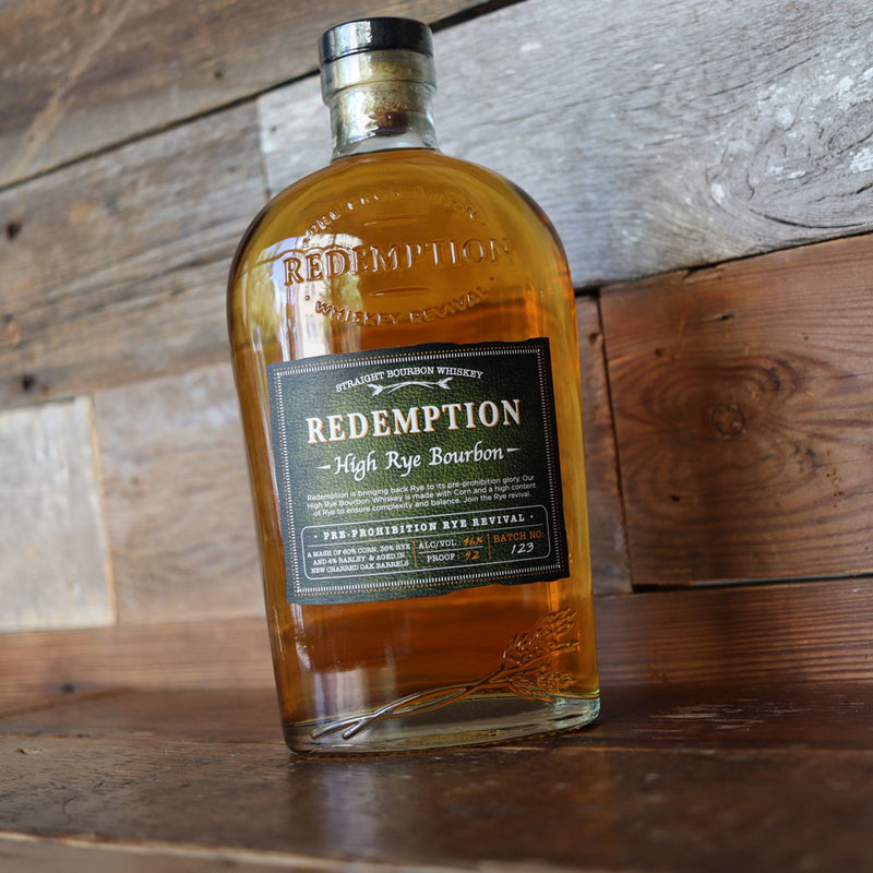 Redemption High Rye Bourbon Whiskey 750ml.