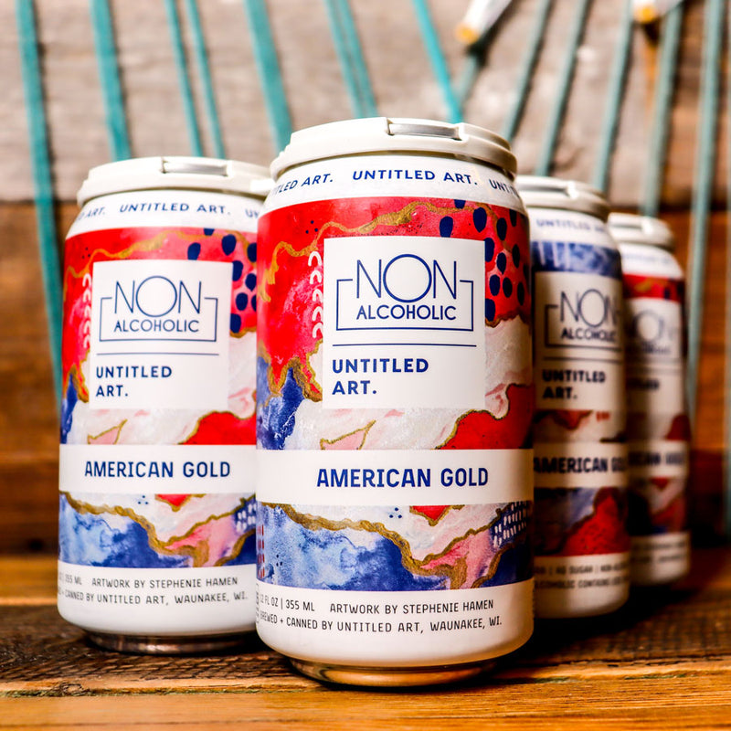 Untitled Art Non Alcoholic American Gold 12 FL. OZ. 6PK Cans