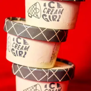 ice cream girl 3oz ice cream cup square