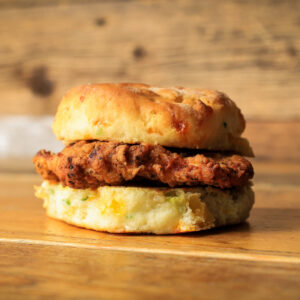 crispy spicy chicken biscuit square