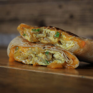 veggie breakfast burrito square