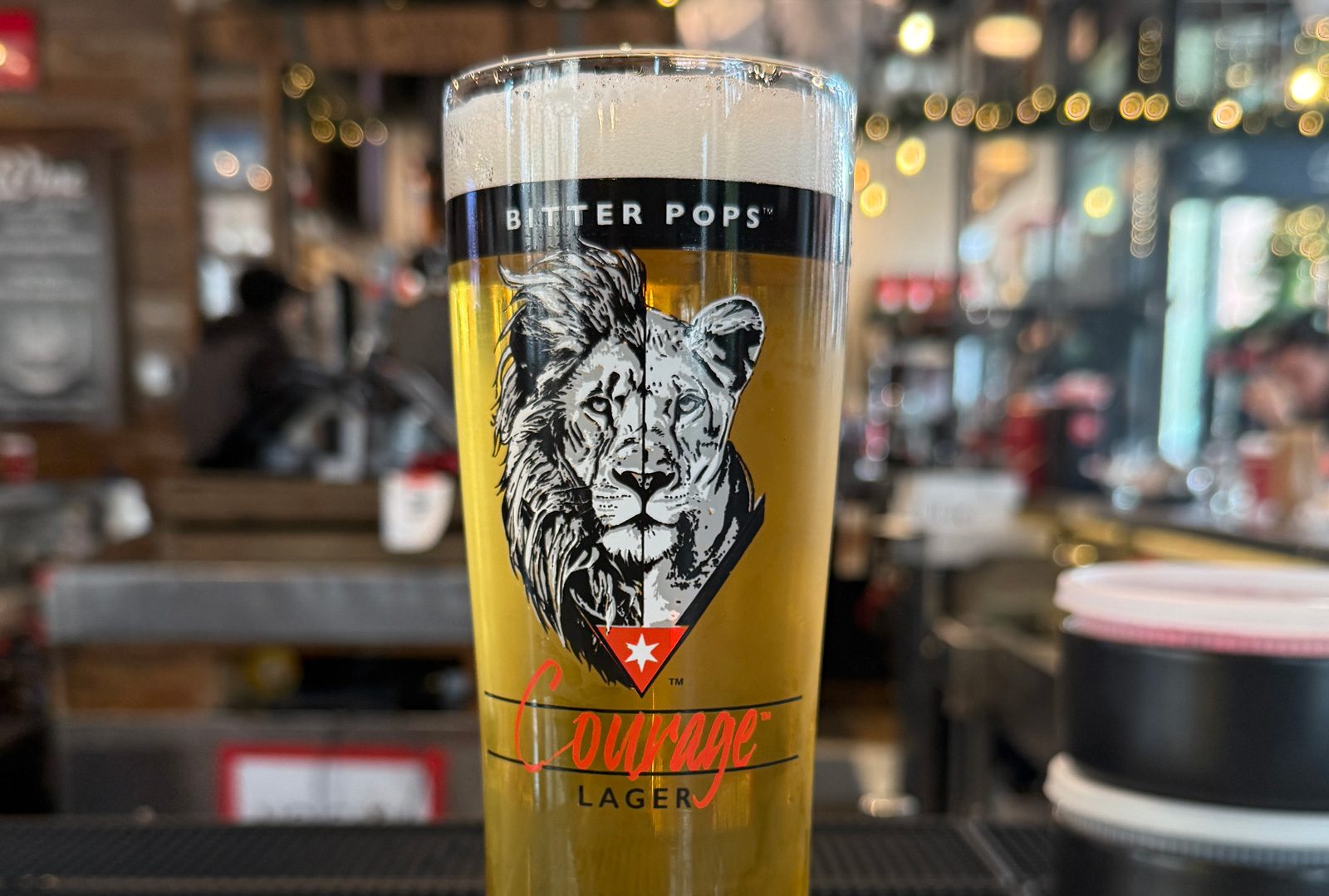 bitter pops courage lager taproom